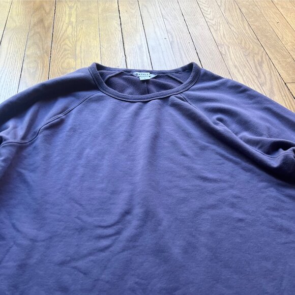 Athleta size L Cozy Purple LUXE Crew Neck Long Sleeve Athleisure Sweatshirt - Picture 5 of 13